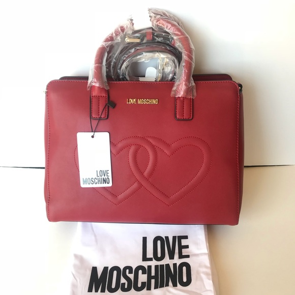 LOVE Moschino Embossed Hearts Satchel/Crossbody - Picture 7 of 8